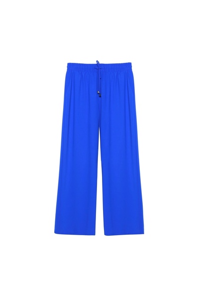 OllaCollection بنطال واسع الساق بخصر مطاطي ساكس