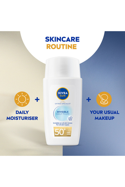 NIVEA NIVEA SUN UV Face Specialist Invisible Daily Fluid, SPF 50+, All Skin Types, 40ml