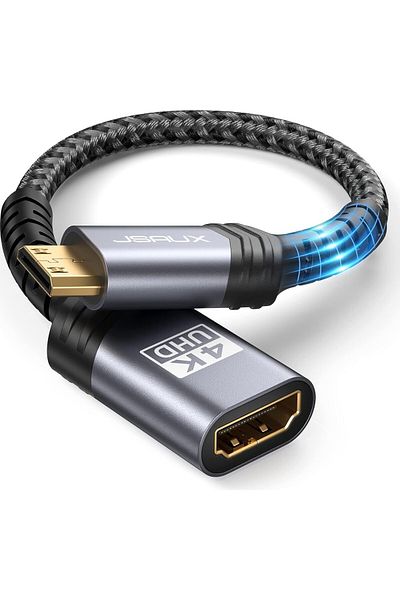 jsaux CV0037 Mini HDMI إلى HDMI محول Mini HDMI إلى كابل HDMI 4K 60 هرتز Hdr 3D 18 جيجابايت في الثانية لـ Dolby، Dslr،