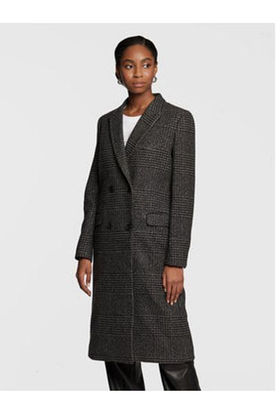 The Kooples Palton de lână pentru femei FMAN25005K gri