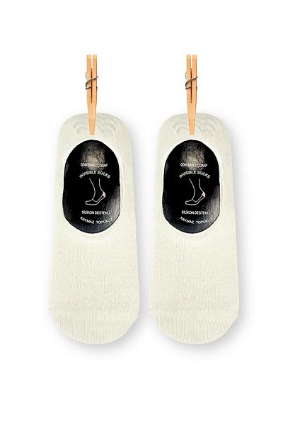 CARNAVAL SOCKS Комплект унисекс балерини от 6 кремави силиконови обувки
