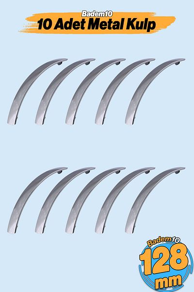 Badem10 Curea 10 bucăți 128 mm Mobilier Bucătărie Dulap Sertar Dulap Capac Mâner Mâner drept metal Mâner Mâner cromat