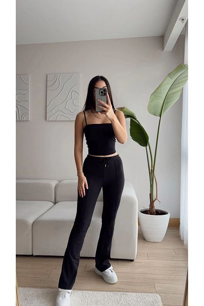 MADAMMERY Çimalı Flared Leggings Trousers Equivalent