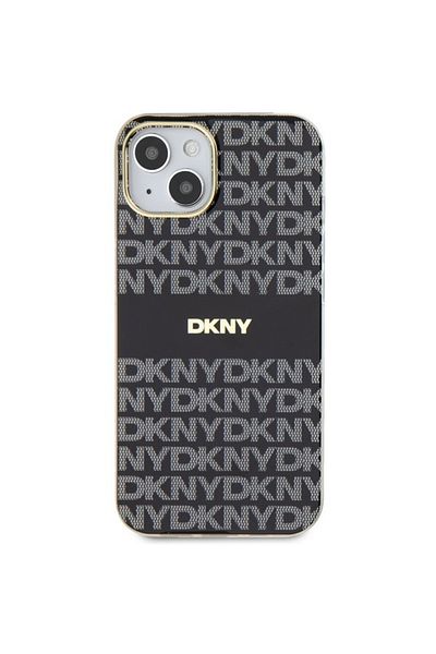 Dkny IPhone 15 Plus Case - DKNY IML Mono & Stripe MagSafe (DKHMP15MHRHSEK) - Black