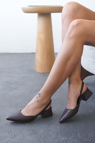 MODAADAM Pantofi cu toc Monaco de damă - maro