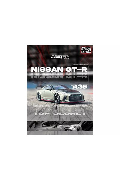 Inno 64 Models Inno 1:64 Nissan Gt-R R35 Top Secret – Malaysia Diecast Expo 2024 Custom Model