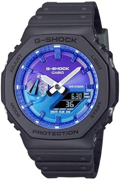 Casio Watch: Blue GA-2100FL-1ADR