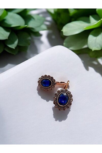 FUYA JEWELLERY Oval Kristal Taşlı Küpe