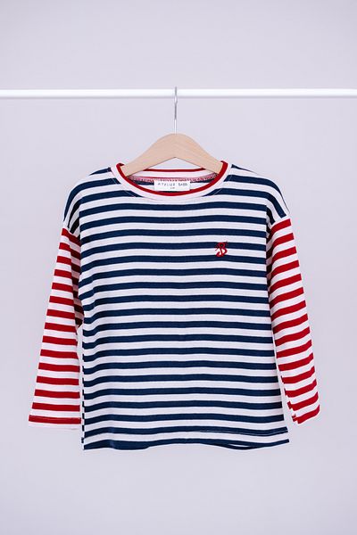 Atelier Babbi Tricou cu maneca lunga / dungi bleumarin
