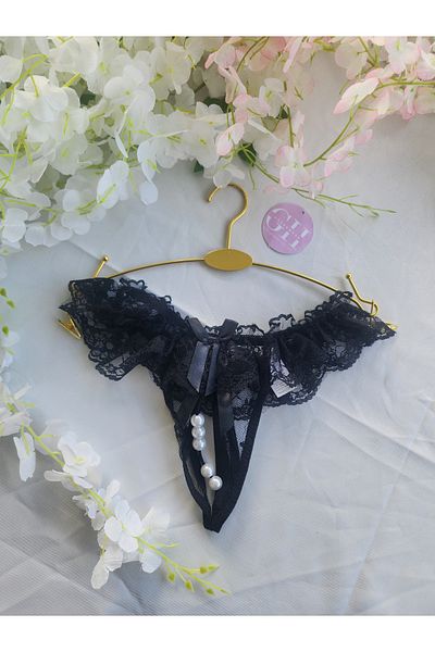 G&H UNDERWEAR String Panties Thong with Pearls
