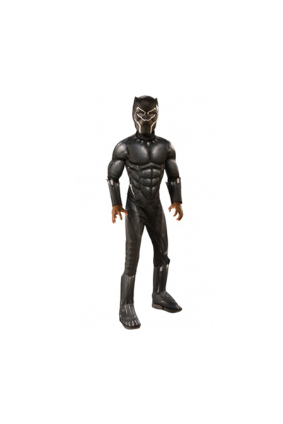 Marvel Costum cu muschi Black Panther Deluxe pentru baiat - Avengers 135-150 cm 8-10 ani