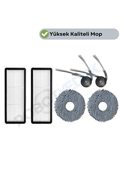 robotyedek Roborock QRevo L съвместим HEPA филтър Странична четка за почистване - 6 броя