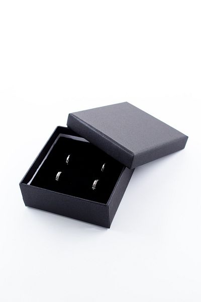 carton box Mother's Day Silvery Black Hard Bracelet Handcuffs Jewelry Gift Box with Sponge