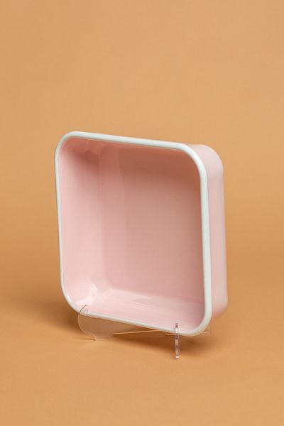 EBUTAY Rosa Di Verona Enamel Square Pink Baking Dish |   Ebutay