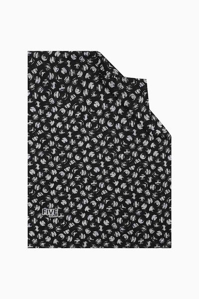 FİVESCARF Black Relax Brush Polka Dot Shawl