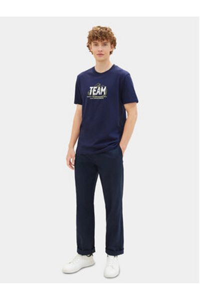 Tom Tailor Denim Tricou bărbătesc 1040838 bleumarin