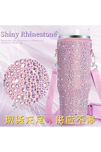 choice2 حقيبة حماية أكواب بحبل من حجر الراين اللامع 6 ألوان من pinkccase، وحق...