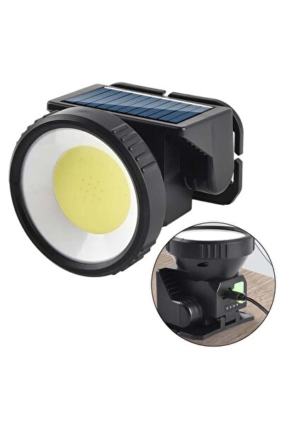 Powermaster WH-9968B Cob 2 Beyaz + 2 Kırmızı Işık 4 Modlu Solar Kafa Lambası