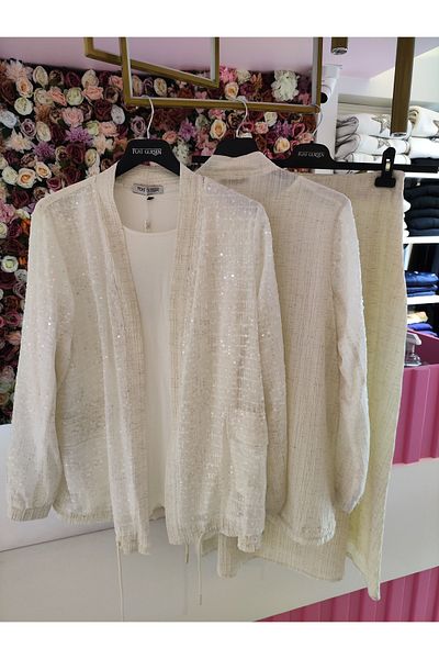FUAT GÜRSEN Fuat Gürşen Women's Ecru Double Suit