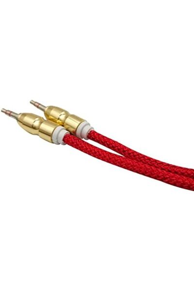 Generic Flexible Braided 3.5mm Aux Cable, 1M Red, Universal Stereo Audio Jack to Jack for Phone, Tablet, Car