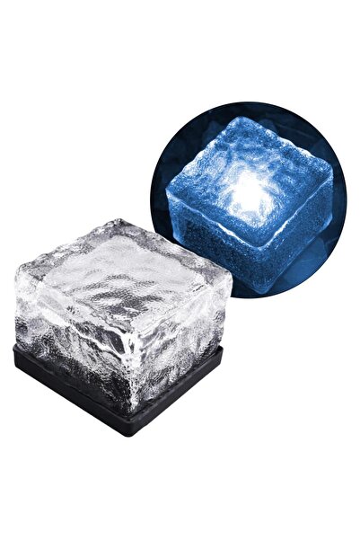 Powermaster PM-21649 Solar Mavi Ledli Tuğla Görünümlü Bahçe Dekorasyon Aydınl...