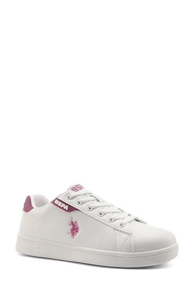 U.S. Polo Assn. Modern Lace-Up Casual Sneaker White-Dark Women's Shoes