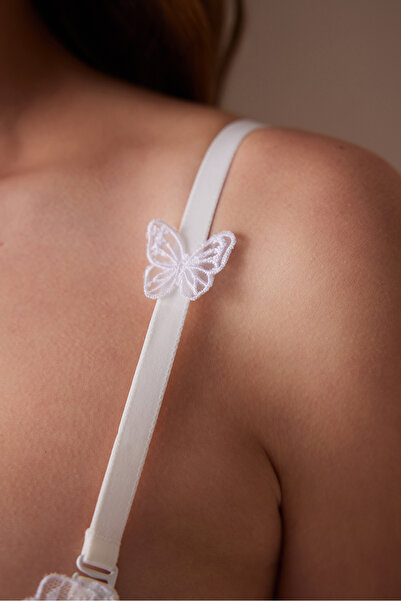 Penti Bílá podprsenka Butterfly Wow Push Up Supported