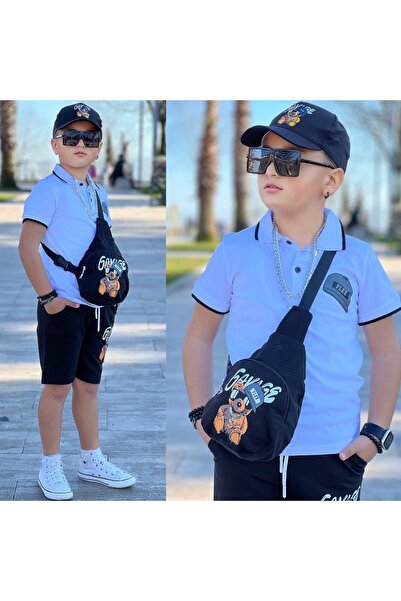 Butik Fleks Polo Yaka Thişört Şortlu Çanta Şapka Li̇ Takimlar