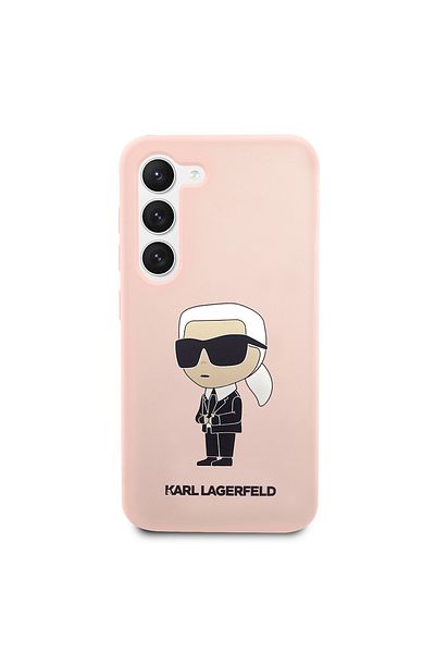 Karl Lagerfeld Case for Samsung Galaxy S23 Plus - Karl Lagerfeld Silicone (KLHCS23MSNIKBCP) - Pink Ikonik