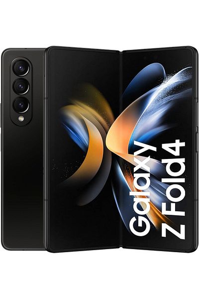 Samsung Galaxy Z Fold4 5G Mobile Phone Sim Free Android Folding Smartphone 256GB, Phantom Black, 3 Y