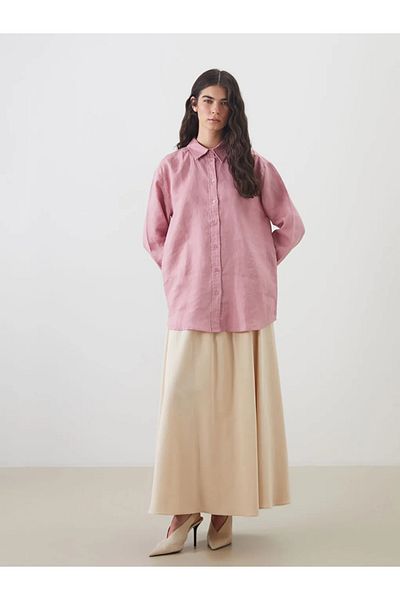 LC Waikiki Lcw Modest Linen Women's Shirt Tunic
