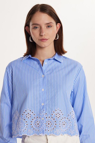 Tudors Cămașă clasică cu guler cu mânecă lungă, cu model, slim fit, pentru femei