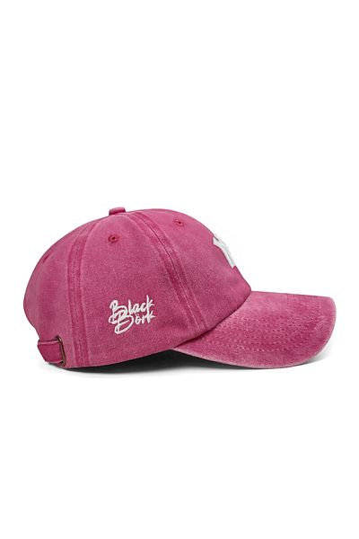 BlackBörk Vintage Baseball Pink Cap with Ny Embroidery