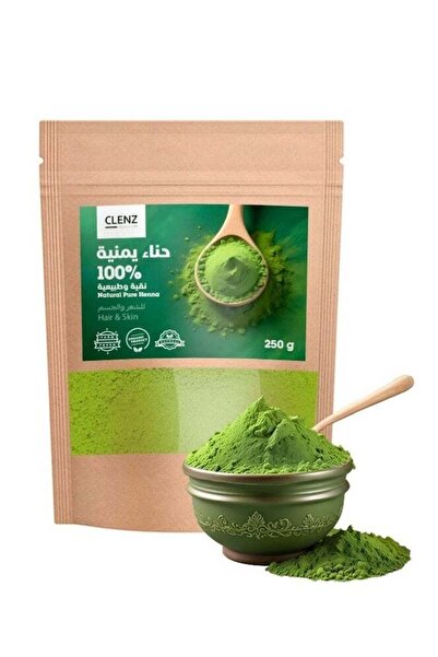 clenz مسحوق الحناء اليمني الطبيعي النقي - 250 جرام
