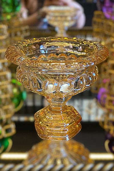 LEMİ DEKORASYON Footed Honey Glass Sugar Bowl 13*13*11 cm