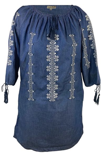 rody's forever Rochie dama casual denim RB24, albastru nautic , marimea XL