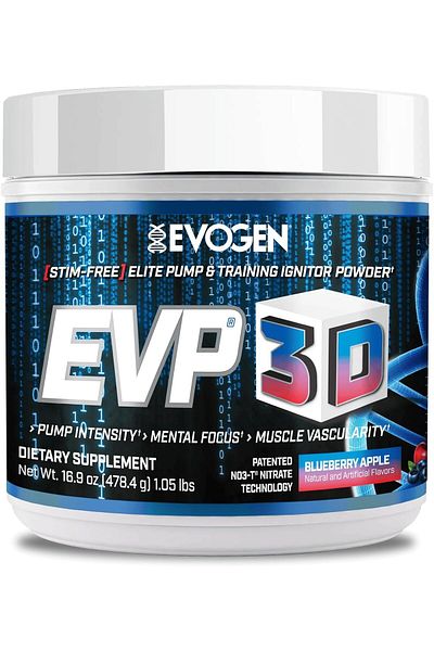 EVOGEN Evp 3d - Stim Free Pre Workout Powder For Men & Women | Sugar Free Non Stim Preworkout With B