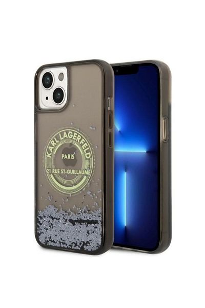 Karl Lagerfeld Case for iPhone 14 - Karl Lagerfeld Hardcase Liquid Glitter (KLHCP14SLCRSGRK) - RSG