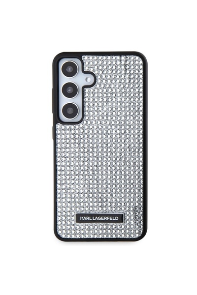 Karl Lagerfeld Carcasă Samsung Galaxy S24 - Karl Lagerfeld Hardcase Strass (KLHCS24SHDSPRS) - Logo metalic argintiu
