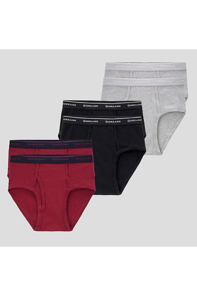 Giordano Men's Cotton Classic fit Briefs - 6-Pack