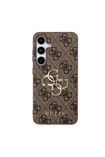 Guess Case for Samsung Galaxy S24 - Guess Hardcase 4G Big Metal Logo (GUHCS24S4GMGBR) - Brown