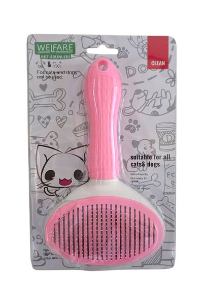DodoJoy Automatic Cleaning Pet Hair Collection Comb with Keys Pet Brush Blue Color