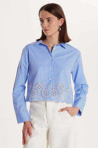Tudors Cămașă clasică cu guler cu mânecă lungă, cu model, slim fit, pentru femei