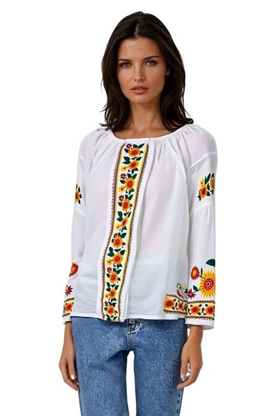 rody's forever RIAG type blouse, size XL, white/yellow