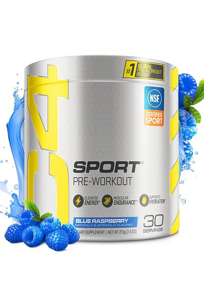 Cellucor C4 Sport Pre Workout Powder Blue Raspberry - Pre Workout Energy with 3g Creatine Monohydrat