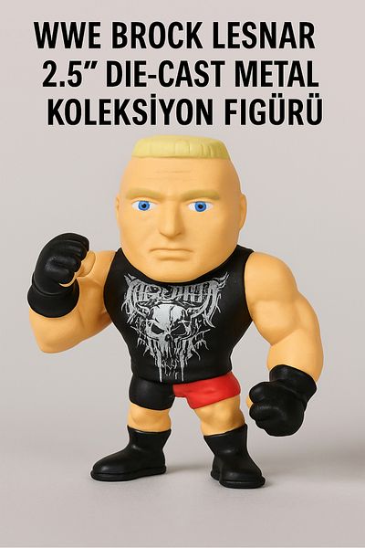 TOYFEST مجسم JADA WWE Brock Lesnar مقاس 2.5 بوصة من المعدن المصبوب للمصارعة الأمريكية - 6.35 سم