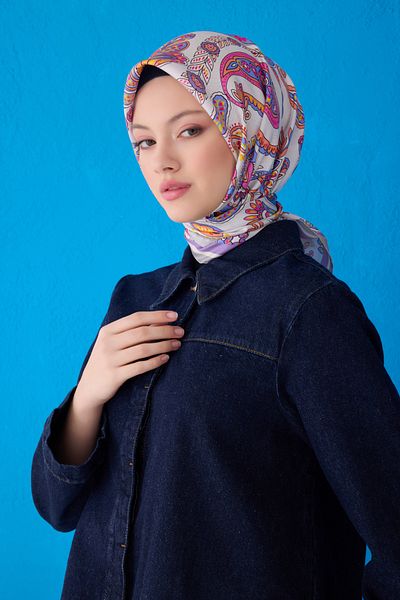 Belli Γκρι 35 Φουλάρι από καθαρό μετάξι (Twill Silk) 4111D02