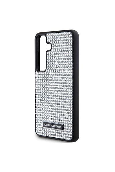 Karl Lagerfeld Carcasă Samsung Galaxy S24 - Karl Lagerfeld Hardcase Strass (KLHCS24SHDSPRS) - Logo metalic argintiu