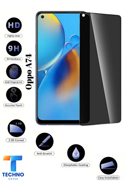 tcover Oppo A74 Uyumlu Tam Kapatan Hayalet Ekran Koruyucu 6D Temperli Cam