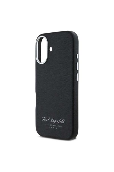 Karl Lagerfeld IPhone 16 case - Karl Lagerfeld Hardcase Leather Hotel (KLHCP16SPGWCMKHK) - RSG